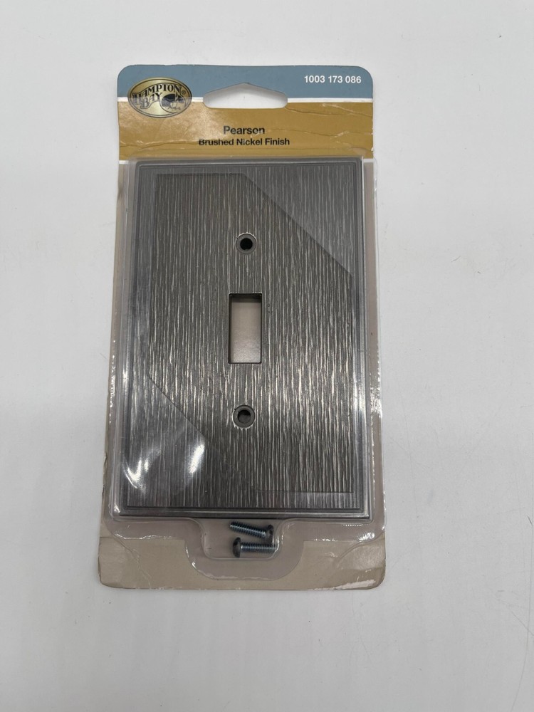 Hampton Bay Toggle Switch Cover, Pearson, Brushed Nickel Finish -  TOGGLE