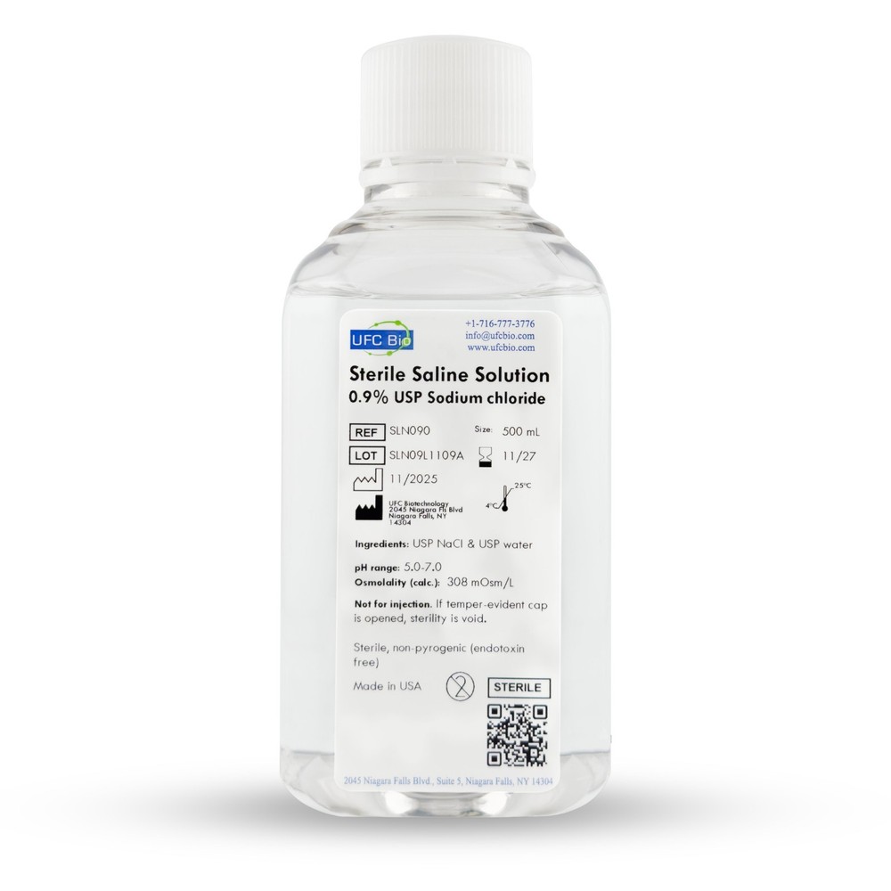 0.9% Normal Saline Solution - Sterile - 500 mL