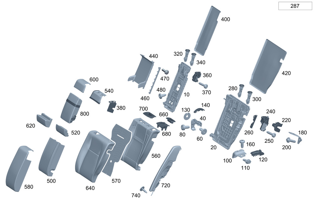 Genuine Mercedes-Benz Backrest Locking Function 000-920-91-00