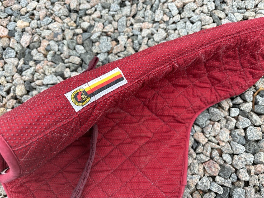 Pony Size Thick Red Countered English Saddle Blanket