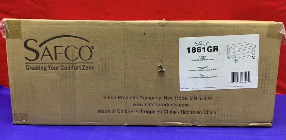 SAFCO Printer Stand 1861GR Gray Under Desk Printer Stand