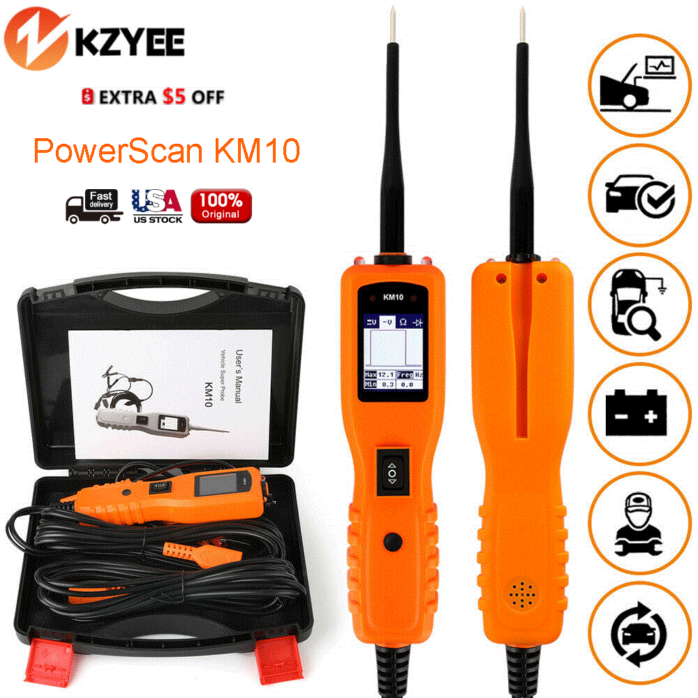 12V/24V Automotive Circuit Probe Tester Code Reader Battery Analyzer Scanner