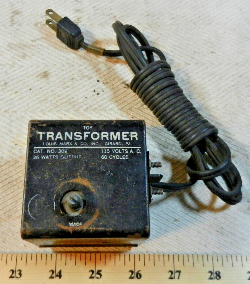 Marx 309 Vintage Transformer 25-Watt--Untested Needs Control Knob
