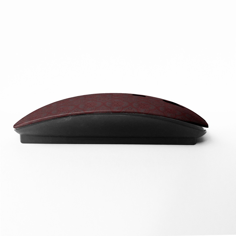 Damask Red Elegant Pattern, Optical Wireless Mouse, Desktop Laptop Mice