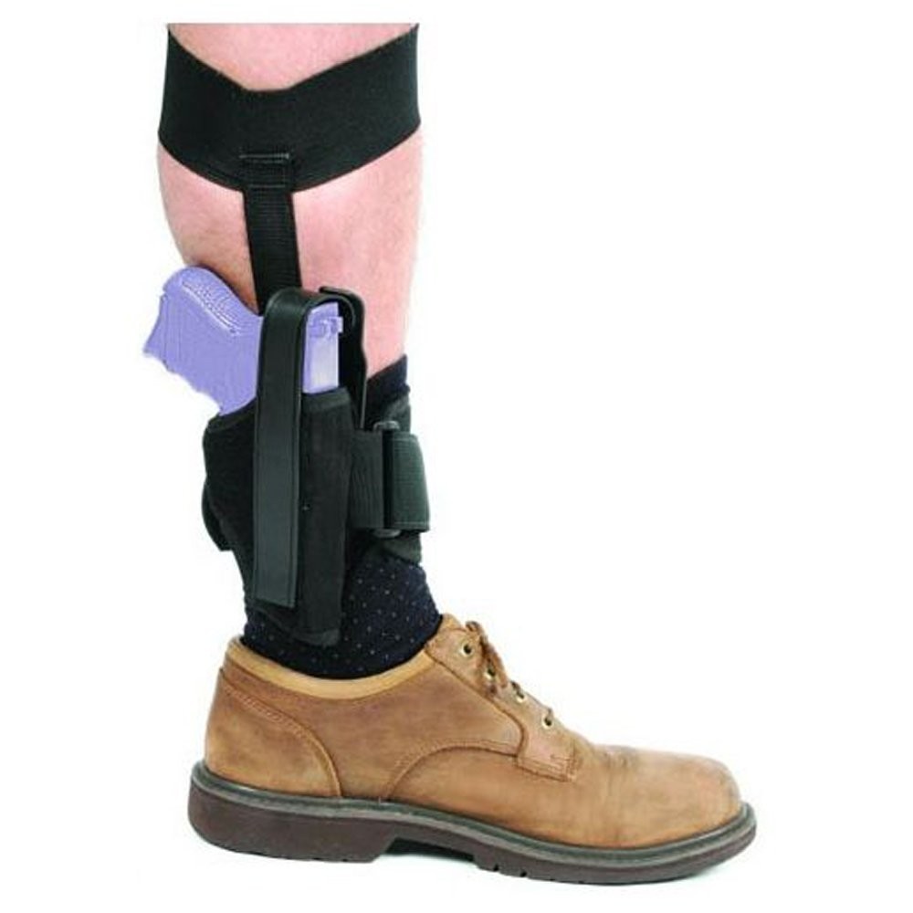 BLACKHAWK Ankle Holster, Black, Size 01, Right Hand