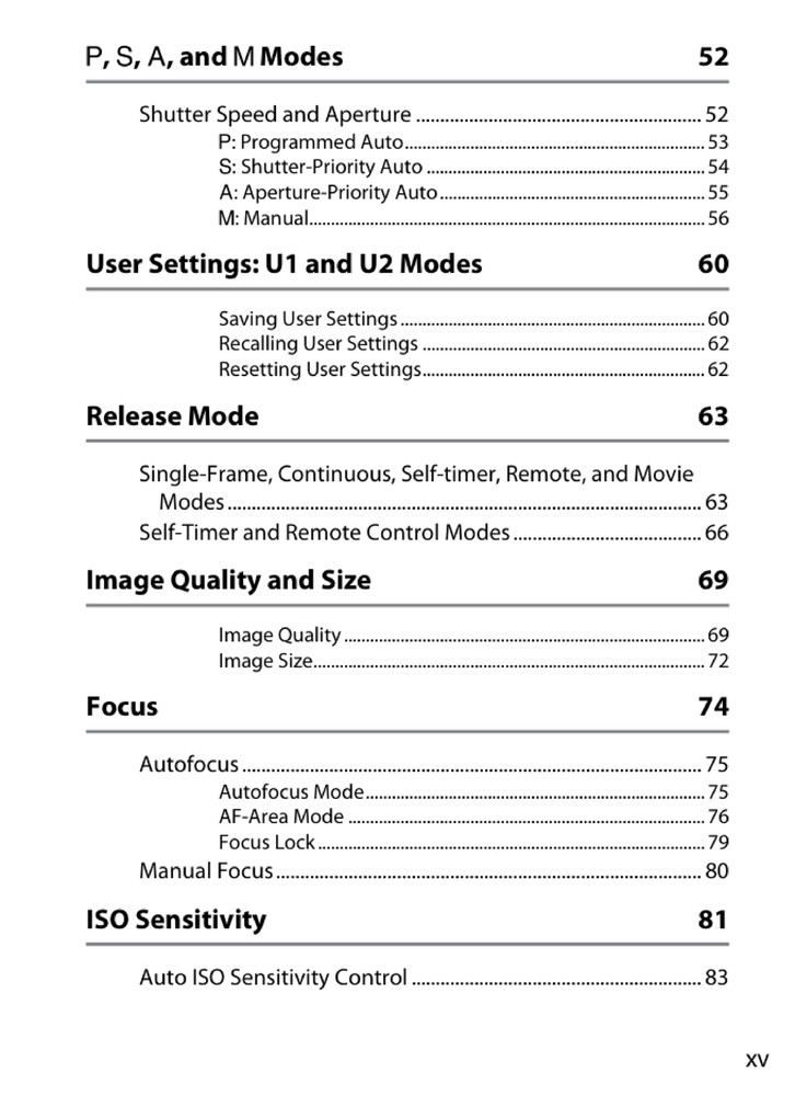 Nikon CoolPix A — User Reference Manual — 1/2 Size, 5.5" x 8.5" Small Compact