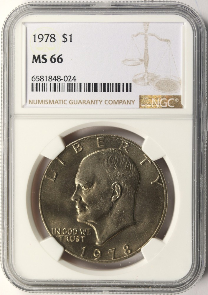 1978 $1 Eisenhower Dollar NGC MS66