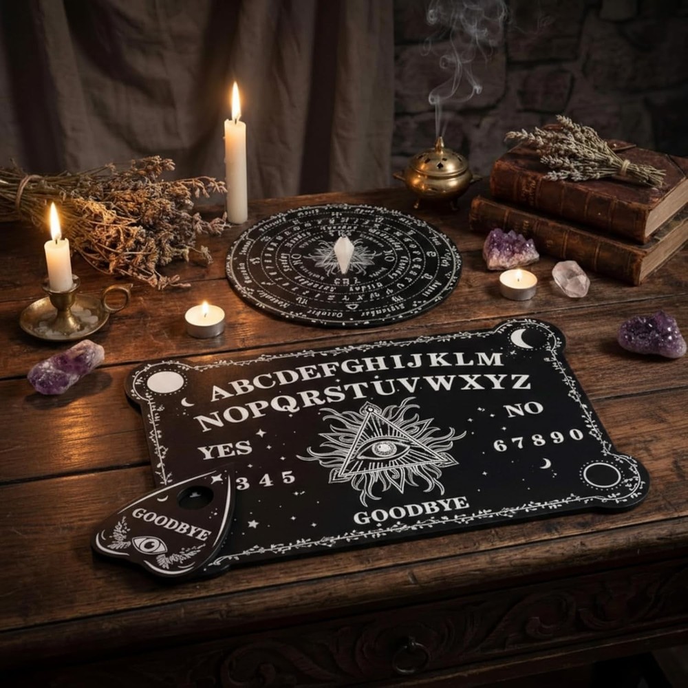 Amethyst Pendulum Dowsing Board with Planchette for Metaphysical Exploration