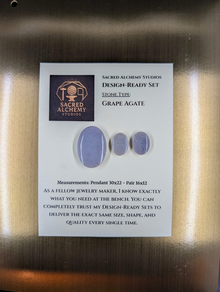 Oval Shape - Grape Agate - Design-Ready Set
