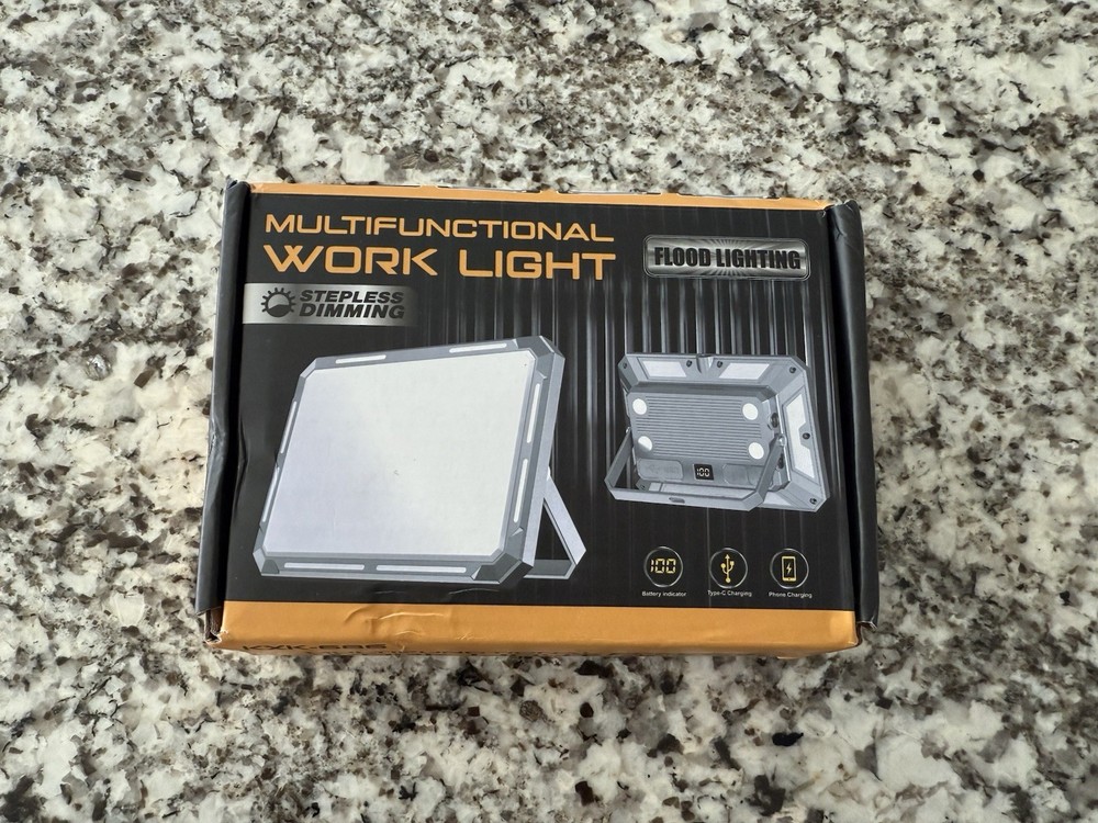 USB Rechargeable LED Work Light 7 Modes Camping Fishing Flashlight
