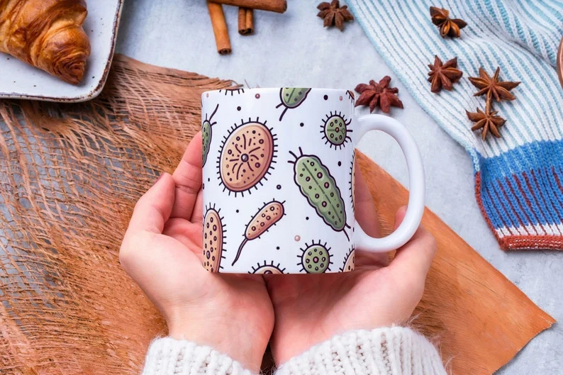 Personalized Microbes Mug Science Coffee Cup Gift