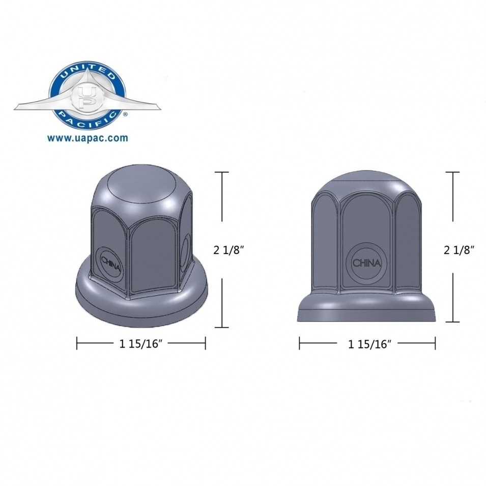 Chrome Metal 33MM Lug Nut Covers 20 Pack