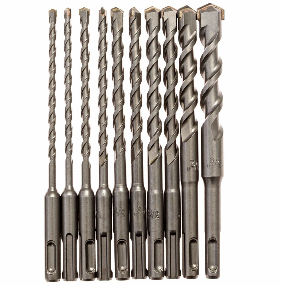16PCS SDS Plus Drill Bit Rotary Hammer Concrete Masonry Drill Bits Carbide Tip