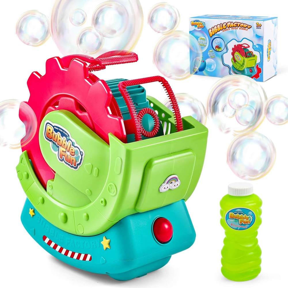 Bubble Machine for Toddlers & Pets, with 8oz Safe Solution, Extra Large & Bub...
