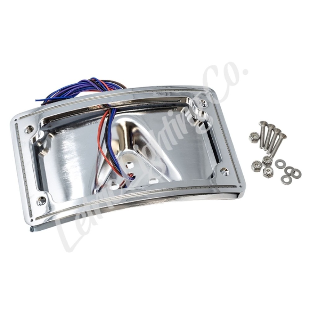 Letric Lighting Co. PERFECT PLATE LIGHT CURVE CHR UNIVERSAL FIT LLC-CPPL-C