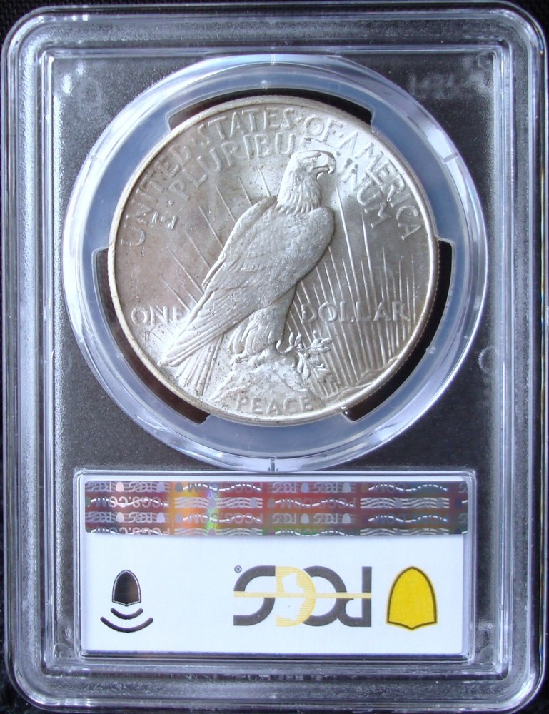1935 Peace Silver Dollar - PCGS MS 64 - Gold Shield