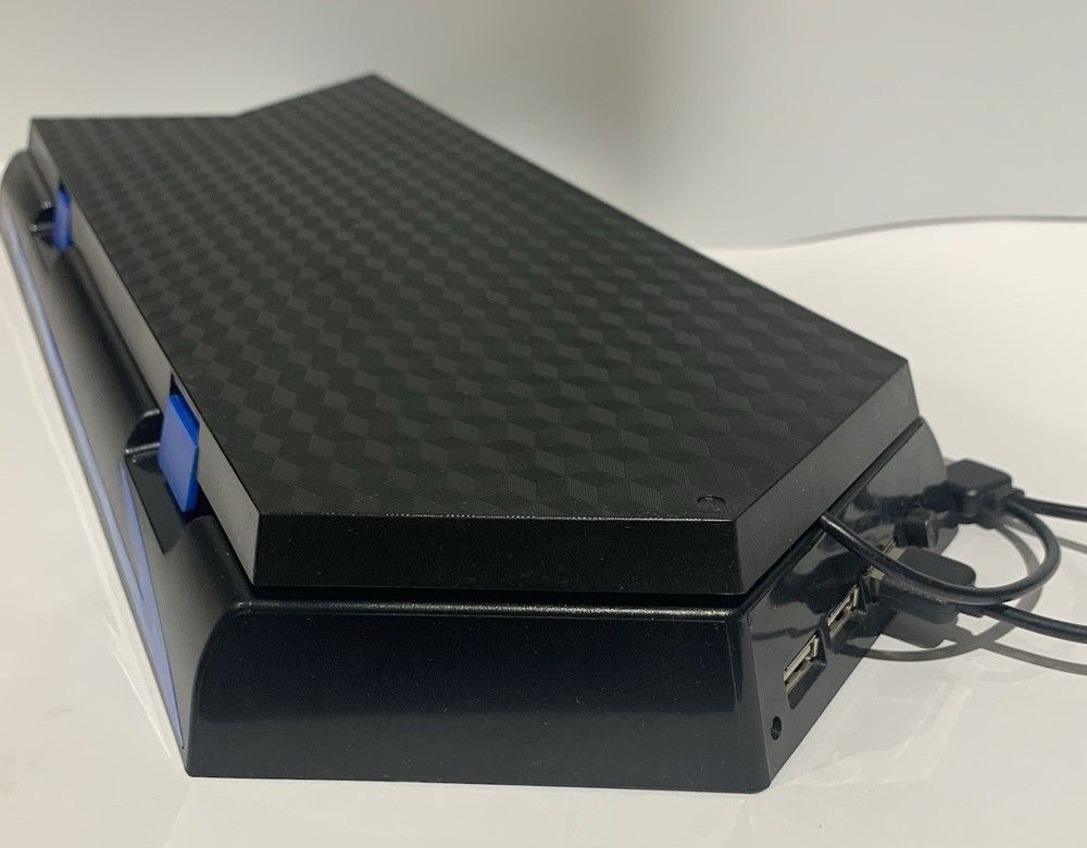 PS4 Vertical Stand Cooling Fan w/ Dual Controller Charging Dock & USB Hub
