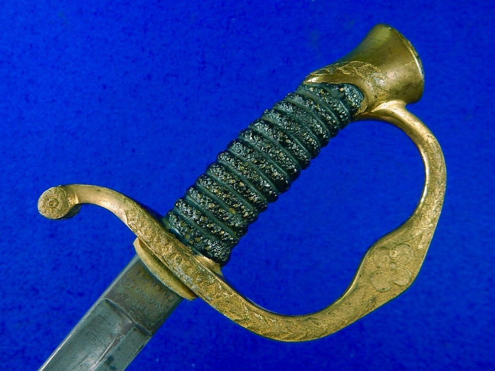 RARE US WW1 Period AMES Artillery Type Presentation Engraved Fraternal Sword