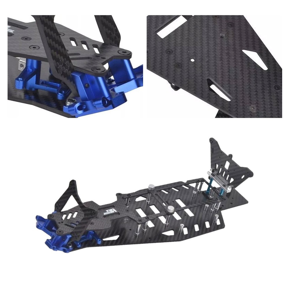 Carbon Chassis Frame Conversion Kit for Rustler VXL 2WD Bandit Upgrades