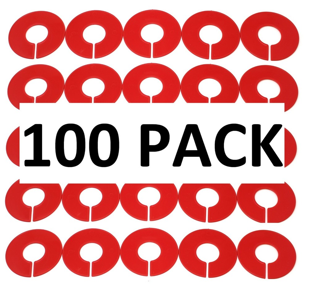Red Round Plastic Blank Rack Size Dividers - Multi-pack