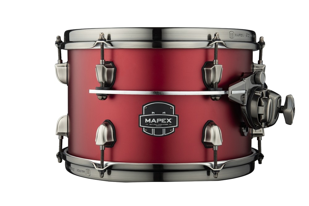 Mapex Saturn Evolution 10x7" Tuscan Red Lacquer Drum Rack Tom Birch-Walnut | NEW