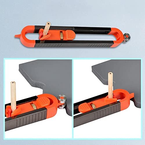 Precise Profile Scribbing Ruler Contour Gauge Tool with Lock for Carpenter