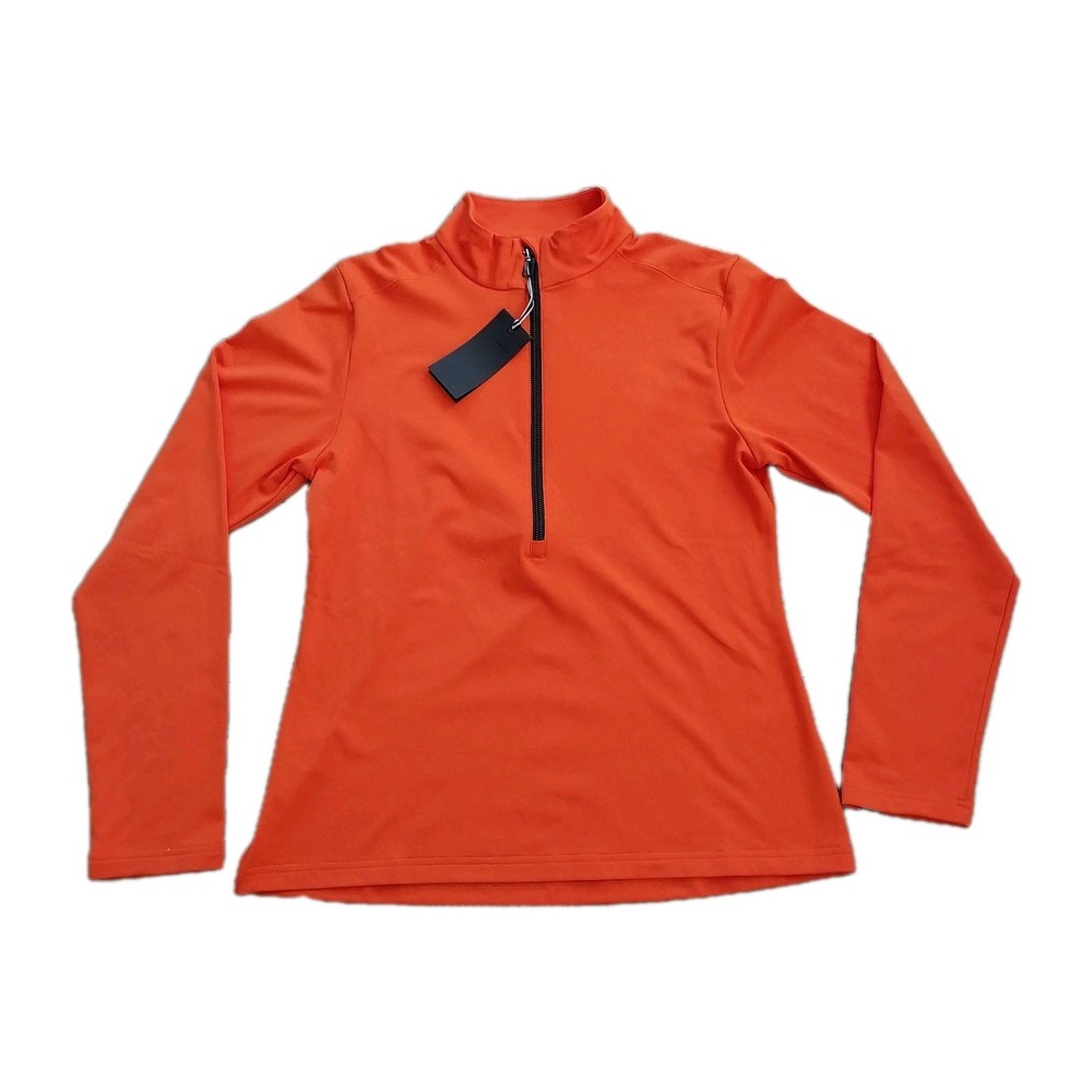 HEAD Women's Aster 1/2 Zip Midlayer  Orange Ski Shirt US 12/EU 42/Large NWT
