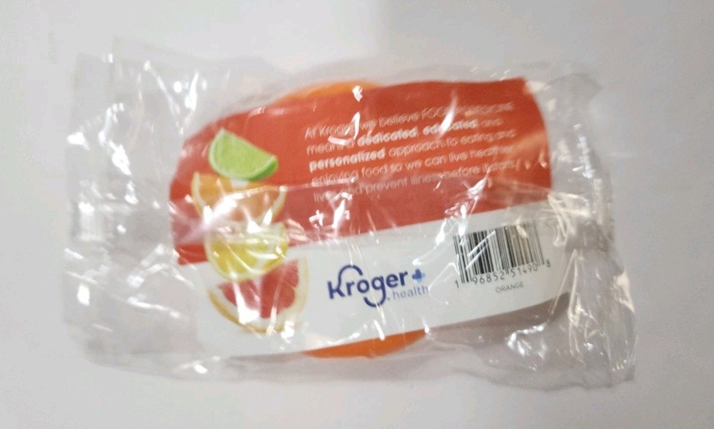 🍊NEW💊 KROGER 7-Day Weekly ORANGE FRUIT PILL BOX Organizer CASE Container