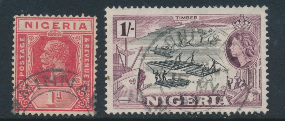 NIGERIA, postmarks MINNA, ONITSHA