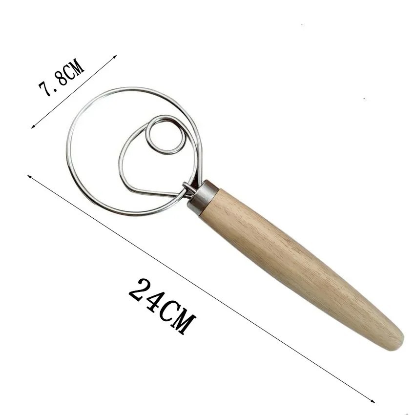 Danish Dough Whisk - Bread Making Tools - Danish Dough Hook - Bread Dough Mixer