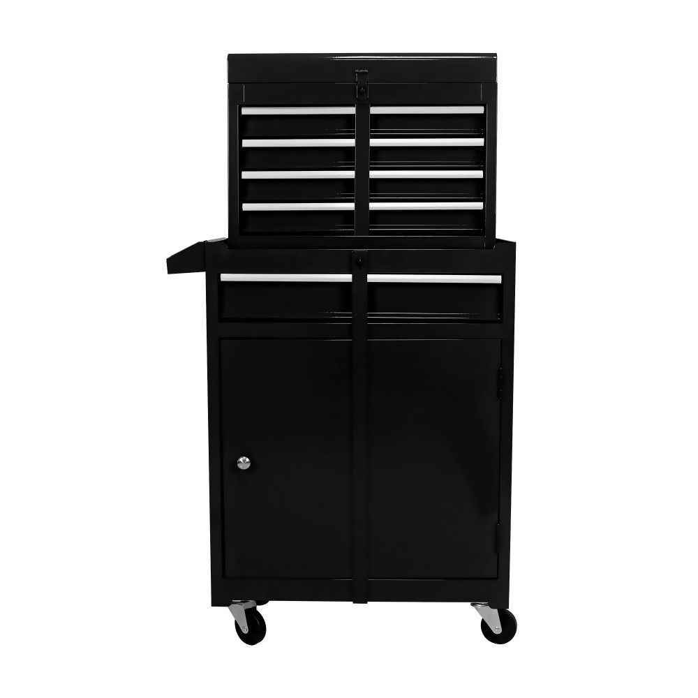 5-Drawer Rolling Tool Chest with Lockable Wheels Sliding Drawers Black