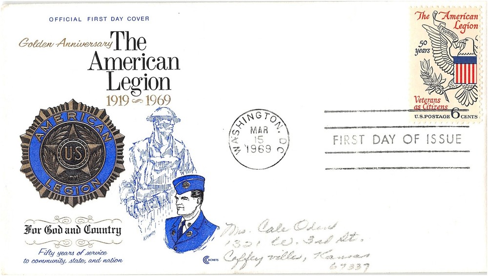 US #1369 FDC, 1969, CCC Cachet covers, addressed
