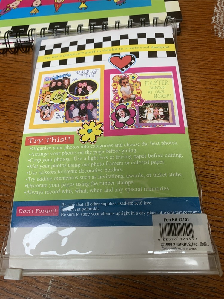 Scrapbook Fun Kit 1992 2 GRRRLS Inc. 10"x10"