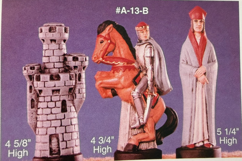 VINTAGE ALBERTA CERAMIC MOLD #A-13 A/B/C CHESS SET