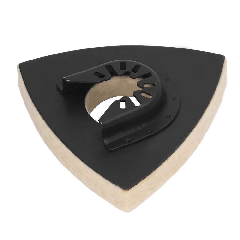 5PCS Wool Polishing Pad With Base Triangular Felt Buffing Pad For Oscillating