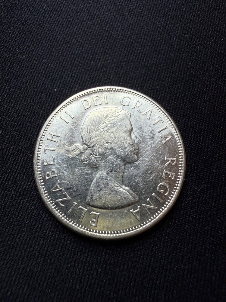1958 Canada Silver 50 Cent (Half Dollar) Coin Mint Gem