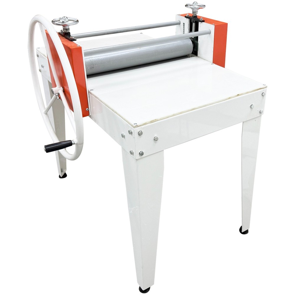 Dual Roller Ceramic Clay Slab Roller Machine with Large Handwheel & Scale Ruler