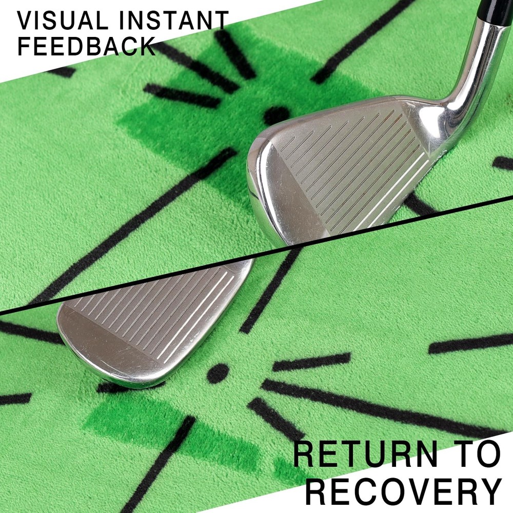 Professional Path Feedback Golf Hitting Mat, Improve Swing Accuracy Golf Mat,...