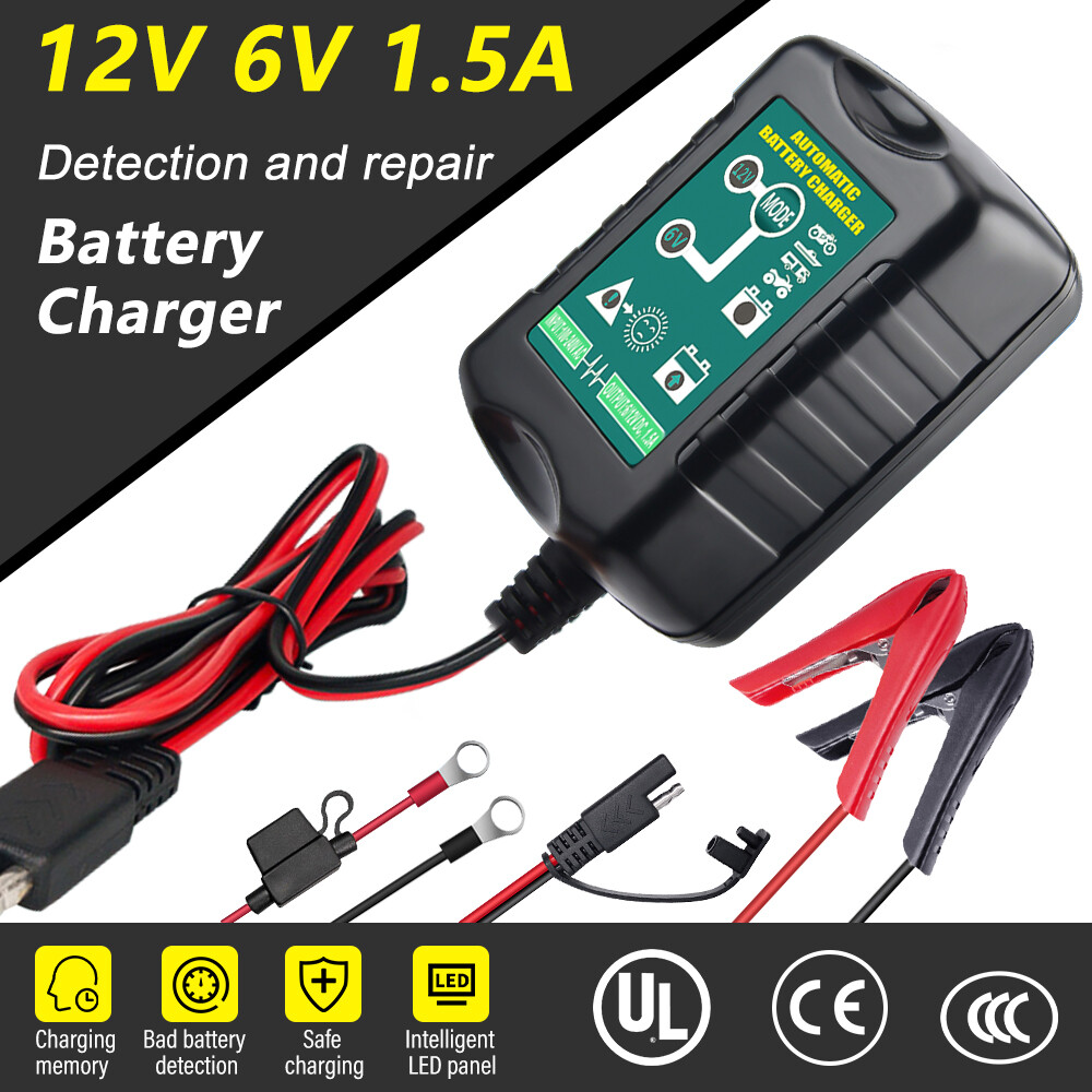 4Pack 6V 12V Automatic Battery Charger Maintainer Trickle Float Motorcycle Car