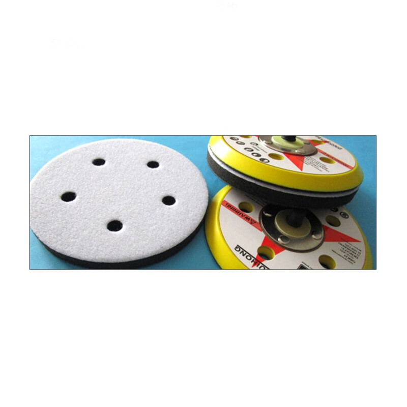 5 Inch 5 Hole Soft Sponge Cushion Interface Buffer Backing Pads For Sanding Pad