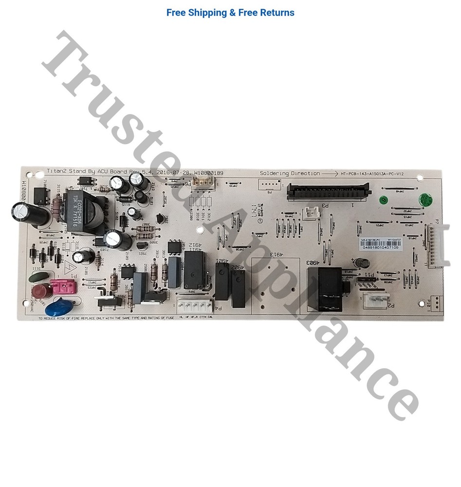 Whirlpool Microwave Main Control Board Electronic Controller PCB W10800189