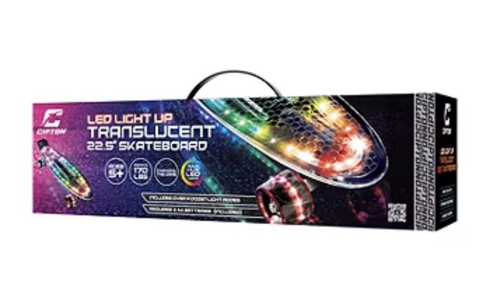 Cipton LED Light Up Skateboard for Up to 170 Lbs