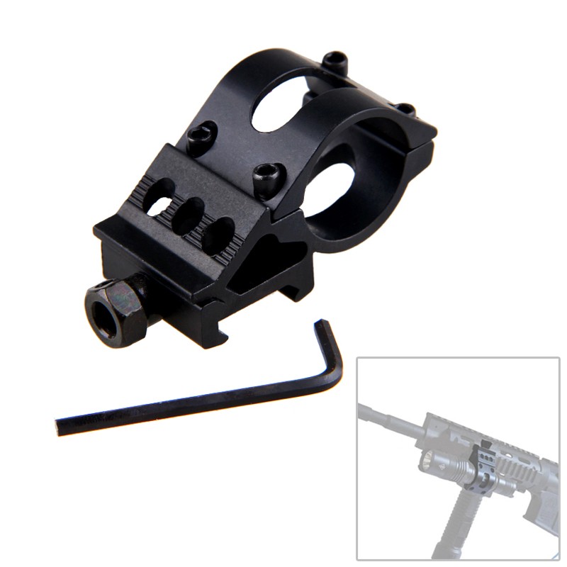 Predator Hunting Green Light LED Flashlight Torch Offset 20mm Rail Mount Kit