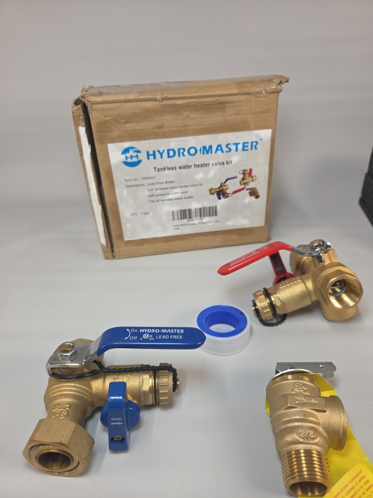 HYDRO MASTER Tankless Water Heater Valve Kit. ( MISSING A PIECE )