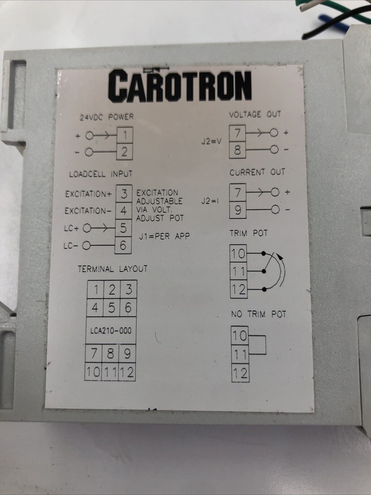 Carotron Load Cell Amplifier Module,Model: LCA210-000.