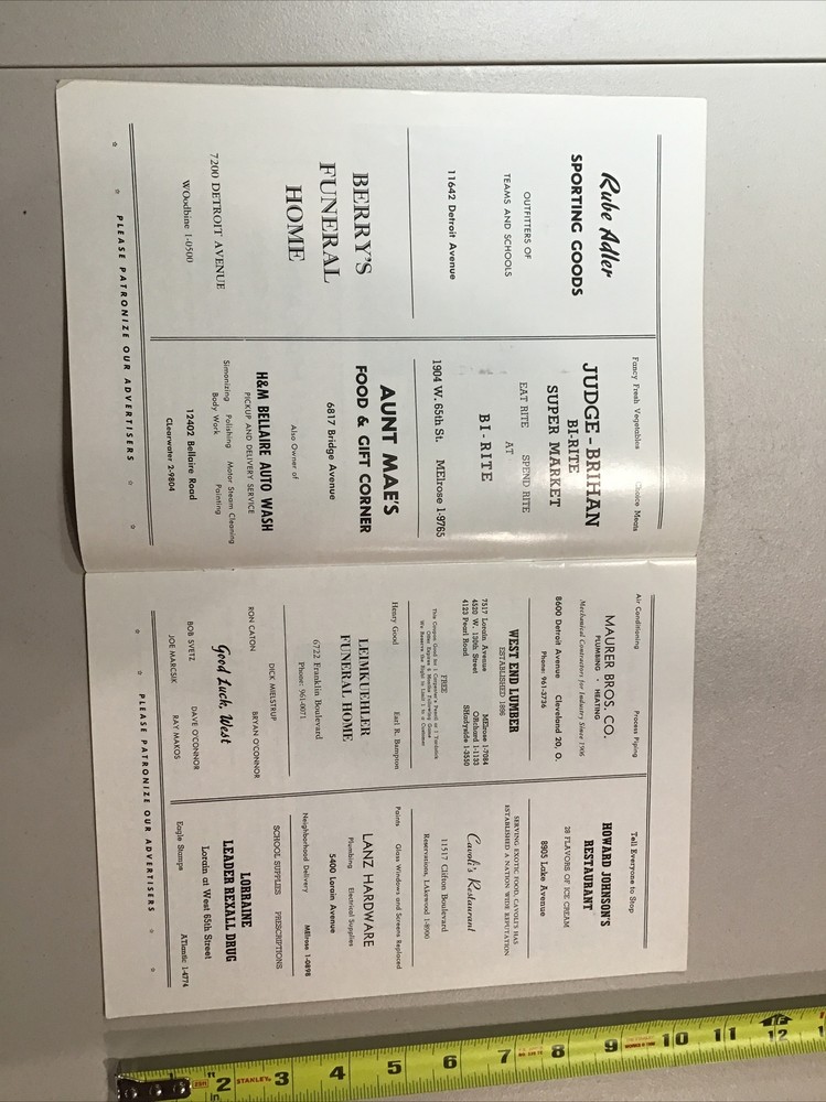 1962 West High School vs John Marshall Basketball Program High School