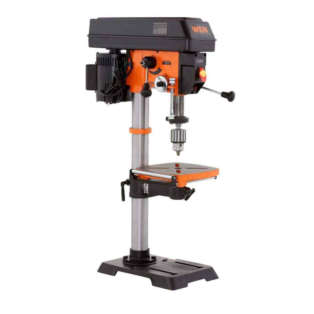 Benchtop Drill Press 12 in. Variable Speed Cast Iron Laser Work Light 5/8 in