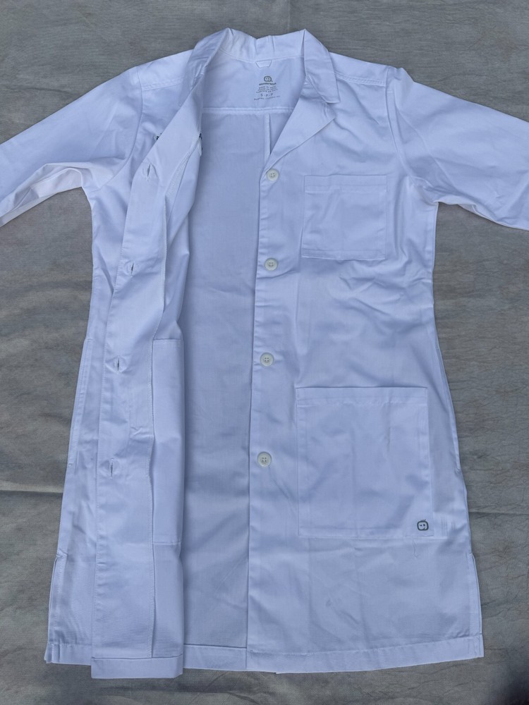 WonderWink White Scrub Lab Coat Size Small - Providence Branded - New