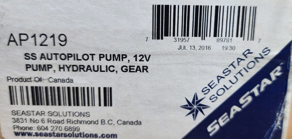 SEASTAR SOLUTIONS AP1219 Auto Pilot Pump 12V