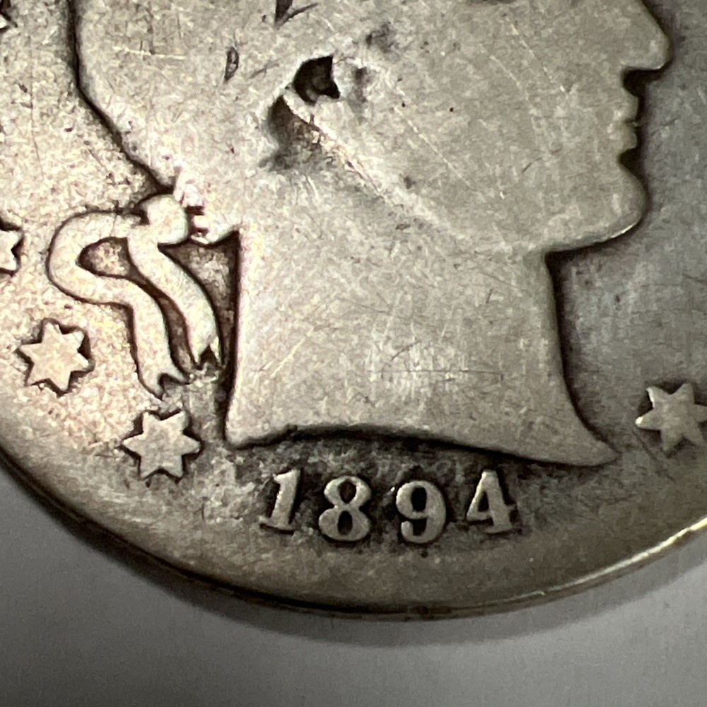 1894-S Barber Silver Half Dollar.